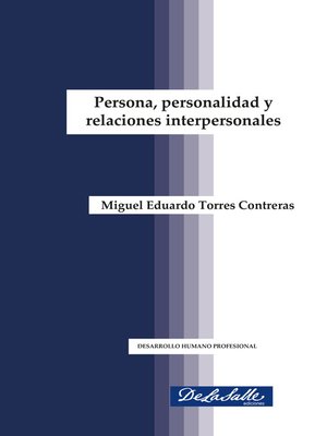 cover image of Persona, personalidad y relaciones interpersonales